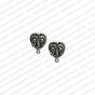ECMANTSTUD103-Heart-Shape-Metal-Antique-Finish-Double-Peacock-Silver-Color-Stud-Design-2