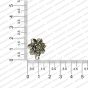 ECMANTSTUD119-Round-Shape-Metal-Antique-Finish-Rose-Flower-Silver-Color-Stud-Design-1 RV