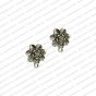 ECMANTSTUD119-Round-Shape-Metal-Antique-Finish-Rose-Flower-Silver-Color-Stud-Design-1