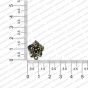 ECMANTSTUD121-Round-Shape-Metal-Antique-Finish-Flower-Silver-Color-Stud-Design-12 RV