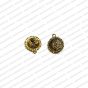 Round Shape Metal Antique Finish Gold Color Stud Design 6