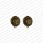 Round Shape Metal Antique Finish Gold Color Stud Design 6