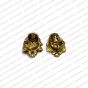 Lord Ganesha Metal Antique Finish Gold Color Stud Design 3