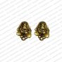 Lord Ganesha Metal Antique Finish Gold Color Stud Design 3