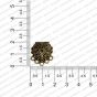 Tear Drop Shape Metal Antique Finish Gold Color Stud Design 1 with 5 Hole Connectors