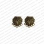 Tear Drop Shape Metal Antique Finish Gold Color Stud Design 1 with 5 Hole Connectors