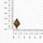 Trapezium Shape Metal Antique Finish Gold Color Stud Design 2