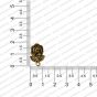 Leaf with Rose Flower Shape Metal Antique Finish Gold Color Stud Design 1