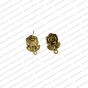 Leaf with Rose Flower Shape Metal Antique Finish Gold Color Stud Design 1