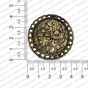 Round Shape Metal Antique Finish Gold Color Stud Design 9