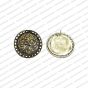 Round Shape Metal Antique Finish Gold Color Stud Design 9