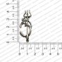 Trishul Metal Antique Finish Gold Color Stud Design 1