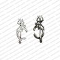 Trishul Metal Antique Finish Gold Color Stud Design 1