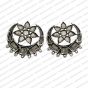 Round Shape Metal Antique Finish Silver Color Stud Design 12
