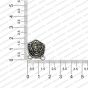 Durga Face Metal Antique Finish Silver Color Stud Design 2
