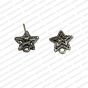 Star Shape Metal Antique Finish Silver Color Stud Design 2