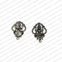 Goddess Lakshmi Metal Antique Finish Silver Color Stud Design 3