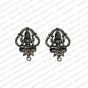 Goddess Lakshmi Metal Antique Finish Silver Color Stud Design 3