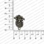 Durga Face Metal Antique Finish Silver Color Stud Design 1