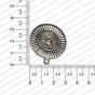 Durga Face Metal Antique Finish Silver Color Stud Design 3-Big