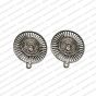 Durga Face Metal Antique Finish Silver Color Stud Design 3-Big