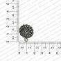Round Shape with Ganesha Metal Antique Finish Silver Color Stud Design 1