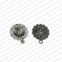 Round Shape with Ganesha Metal Antique Finish Silver Color Stud Design 1