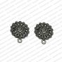 Round Shape with Ganesha Metal Antique Finish Silver Color Stud Design 1