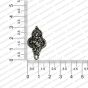 Goddess Lakshmi Metal Antique Finish Silver Color Stud Design 2