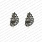 Peacock Shape Metal Antique Finish Silver Color Stud Design 2