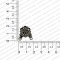 Round Shape Metal Antique Finish Flower Silver Color Stud Design 23
