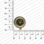 Durga Face Metal Antique Finish Gold Color Stud Design 3-Small