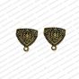 Triangle Shape Metal Antique Finish Gold Color Stud Design 1