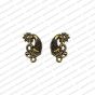 Peacock Shape Metal Antique Finish Gold Color Stud Design 19