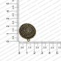 Round Shape Metal Antique Finish Flower Gold Color Stud Design 30