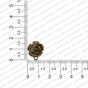 ECMANTSTUD33-Round-Shape-Metal-Antique-Finish-Flower-Gold-Color-Stud-Design-3 RV