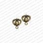 ECMANTSTUD52-Heart-Shape-Metal-Antique-Finish-Double-Peacock-Gold-Color-Stud-Design-1