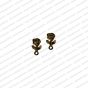ECMANTSTUD53-Rose-Flower-Metal-Antique-Finish-Gold-Color-Stud-Design-1