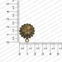 ECMANTSTUD55-Round-Shape-Metal-Antique-Finish-Flower-Gold-Color-Stud-Design-6 RV
