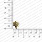 ECMANTSTUD67-SnowFlake-Flower-Metal-Antique-Finish-Gold-Color-Stud-Design-1 RV