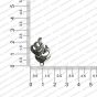 ECMANTSTUD86-Peacock-Shape-Metal-Antique-Finish-Silver-Color-Stud-Design-9 RV