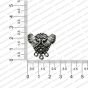 ECMANTSTUD93-Double-Peacock-Metal-Antique-Finish-Silver-Color-Stud-Design-1 RV