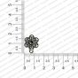 ECMANTSTUD97-Round-Shape-Metal-Antique-Finish-Sun-Flower-Silver-Color-Stud-Design-4
