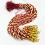 Cream and Maroon Color Silk Twisted Dori Necklace Back Rope for Necklace - Pack of 6Pcs