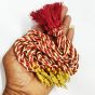 Cream and Maroon Color Silk Twisted Dori Necklace Back Rope for Necklace - Pack of 6Pcs