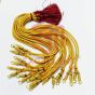 Gold Color Zari Dori Necklace Back Rope with Maroon Tassel for Necklace - Pack of 6Pcs