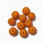 ECMGLBEAD101-12mm-Dia-Orange-Opaque-Round-Shape-Shiny-Glass-Beads
