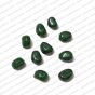 ECMGLBEAD11-8mm-x-10mm-Forest-Green-Transparent-Corn-Shape-Shiny-Glass-Beads