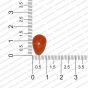 14mm x 8mm Orange Transparent Tear Drop Shape Shiny Glass Beads