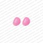 ECMGLBEAD12-8mm-x-10mm-Neon-Pink-Transparent-Corn-Shape-Shiny-Glass-Beads V1
